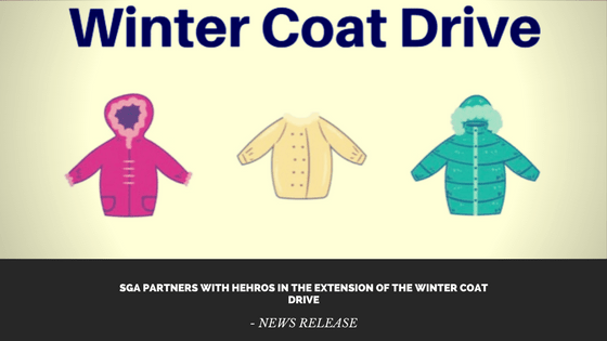 SGA Partners with HEHROS in the Extension of the Winter Coat&nbsp;Drive