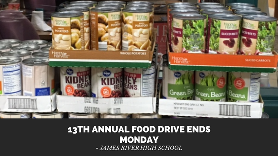 13th Annual Food Drive ends&nbsp;Monday