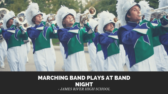 Marching Band plays at Band&nbsp;Night