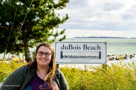 A photo of Sarah Steffey at duBois Beach.