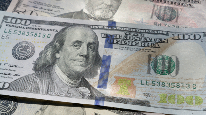A hundred dollar bill